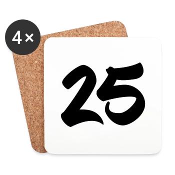 25 - Coasters (set of 4) - white - Front