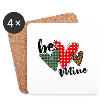 Be Mine Valentine - Coasters (set of 4) - white - Front