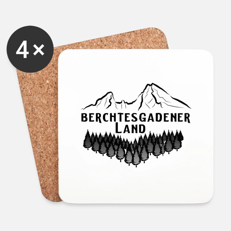 Berchtesgaden - Untersetzer (4er-Set) - Weiß
