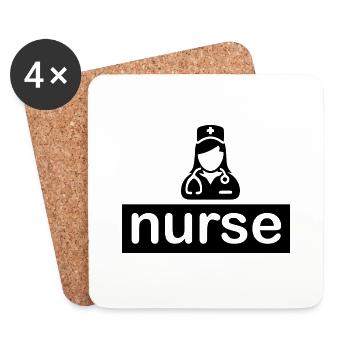 Nurse Nurse Doctor - Coasters (set of 4) - white - Front