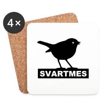 Svartmes - Krankes lokales Fernsehen - Untersetzer (4er-Set) - Weiß - Vorne