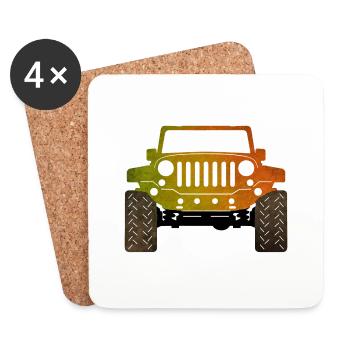 Jeep - Coasters (set of 4) - white - Front