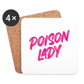 Poison Lady (rosa) - Untersetzer (4er-Set) - Weiß - Vorne