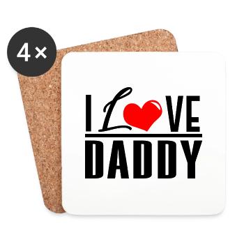 love dad - Untersetzer (4er-Set) - Weiß - Vorne