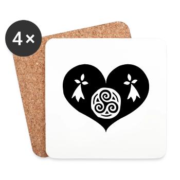 Eternal Brittany - Breizh da viken - Coasters (set of 4) - white - Front