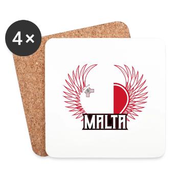 Malta - Untersetzer (4er-Set) - Weiß - Vorne