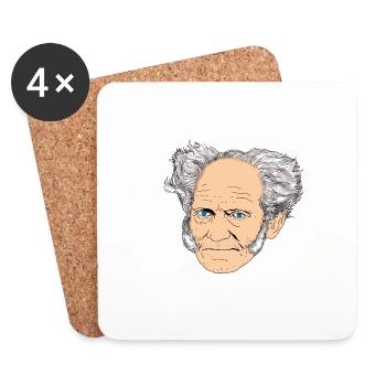 SCHOPENHAUER - Coasters (set of 4) - white - Front