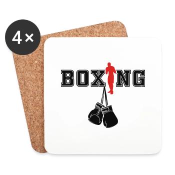 Beste Box-Geschenkidee für einen Boxer - Untersetzer (4er-Set) - Weiß - Vorne