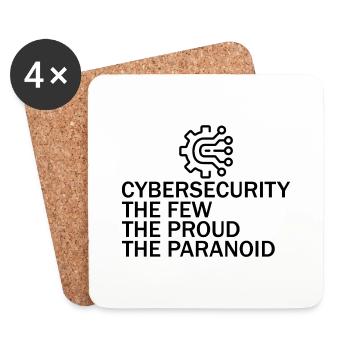 Cybersécurité Les quelques-uns Les fiers Les Paranoïaques 6 - Dessous de verre (lot de 4) - blanc - Devant