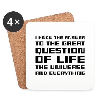 I know the answer - Hitchhiker's Guide - Untersetzer (4er-Set) - Weiß - Vorne