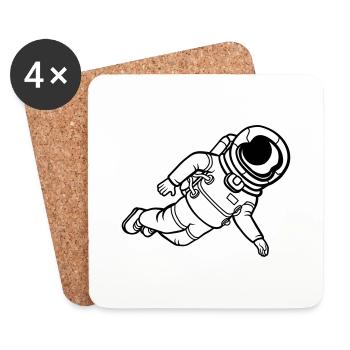 Astronaut Space Weightless - Coasters (set of 4) - white - Front