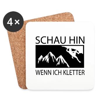 Bouldern Klettern Climbing - Untersetzer (4er-Set) - Weiß - Vorne