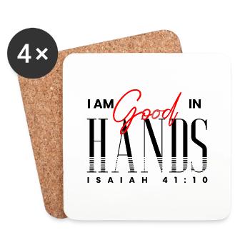 Je suis entre les mains du Bien/Dieu - Dessous de verre (lot de 4) - blanc - Devant