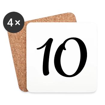 10 - Untersetzer (4er-Set) - Weiß - Vorne