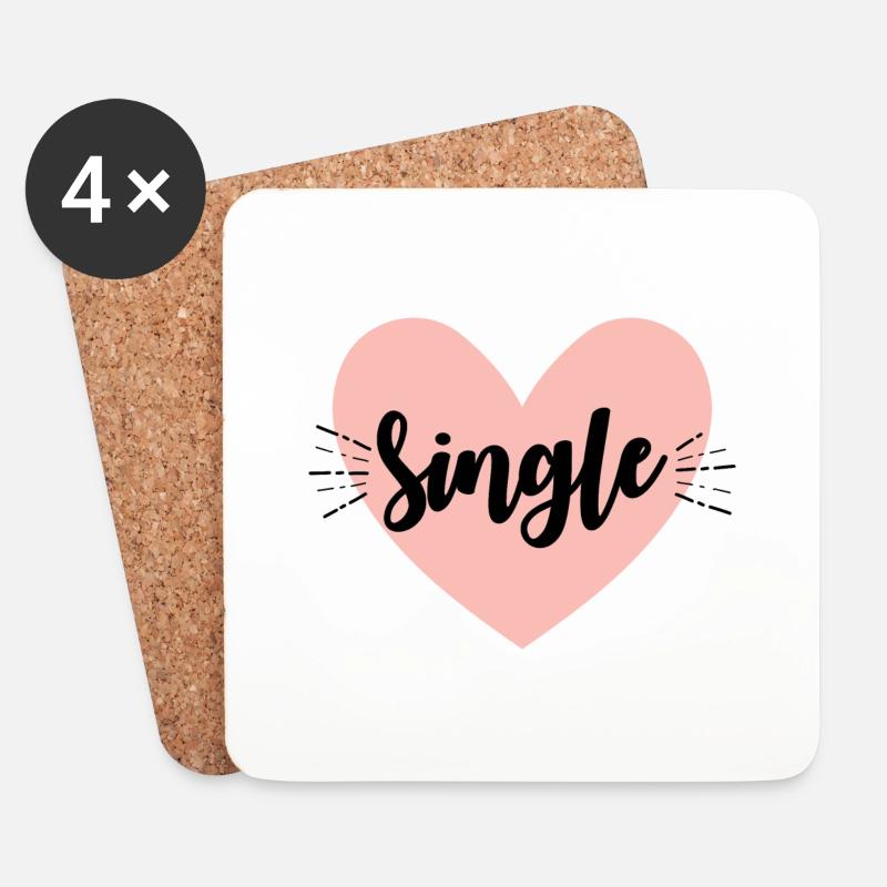 Single - Untersetzer (4er-Set) - Weiß