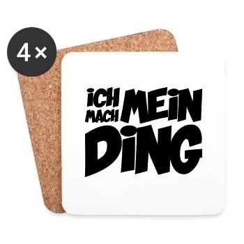 Ich mach mein Ding | Motivation | Farbe änderbar - Untersetzer (4er-Set) - Weiß - Vorne