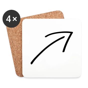 Arrow - Coasters (set of 4) - white - Front