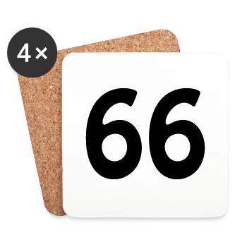 66 - Untersetzer (4er-Set) - Weiß - Vorne