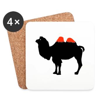 Camel Silhouette - Coasters (set of 4) - white - Front