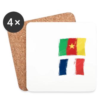 Half French / Half Camerounais - Coasters (set of 4) - white - Front