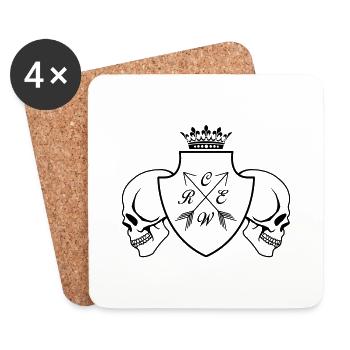 Crew Skull - Untersetzer (4er-Set) - Weiß - Vorne