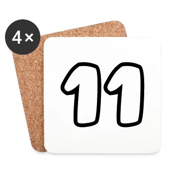 11 - Untersetzer (4er-Set) - Weiß - Vorne