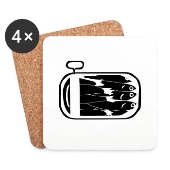 Fischkopp. - Coasters (set of 4) - white - Front