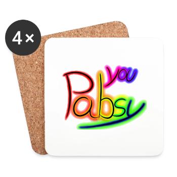 Pabsy Rainbow - Untersetzer (4er-Set) - Weiß - Vorne