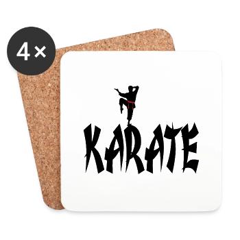 Karate - Untersetzer (4er-Set) - Weiß - Vorne
