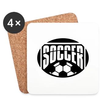 Design Soccer Hobby Sport - Untersetzer (4er-Set) - Weiß - Vorne