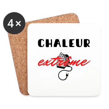 CHALEUR EXTRÊME SOLEIL ÉTÉ FER A REPASSER - Dessous de verre (lot de 4) - blanc - Devant