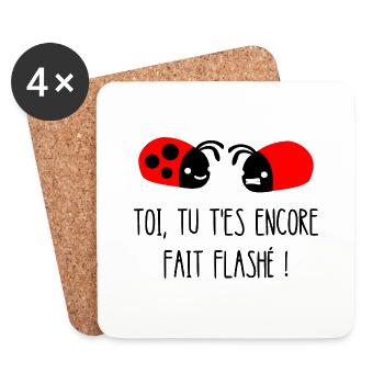 fait flashé - Dessous de verre (lot de 4) - blanc - Devant