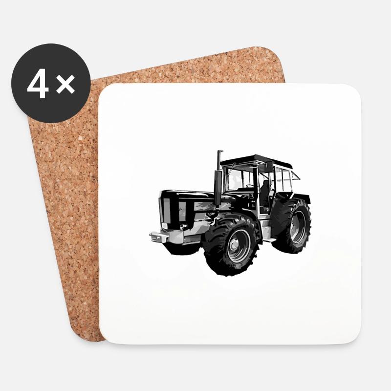 Schlüter Traktor - Untersetzer (4er-Set) - Weiß