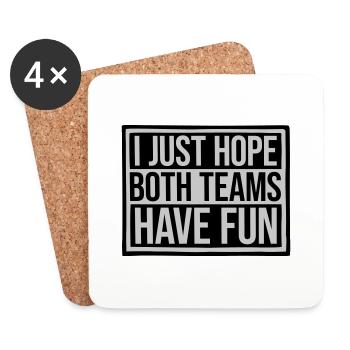 Both Teams Have Fun - Untersetzer (4er-Set) - Weiß - Vorne