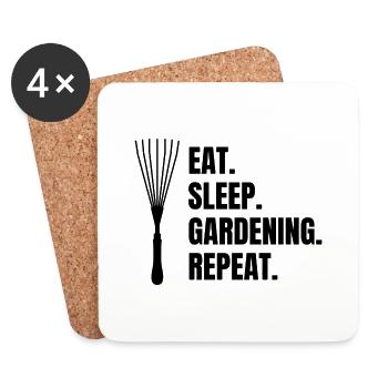 Garden Gift Hobby Gardener Orchard Gardener - Coasters (set of 4) - white - Front