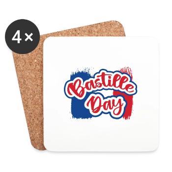 BASTILE Day - Coasters (set of 4) - white - Front