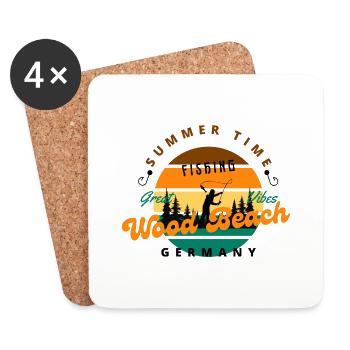 Angler Wood Beach - Untersetzer (4er-Set) - Weiß - Vorne