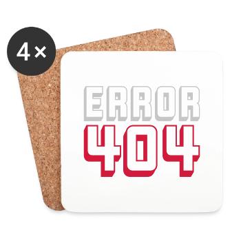 Error 404 Computer Connection - Coasters (set of 4) - white - Front