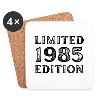1985 LIMITED EDITION ANNIVERSAIRE METAL FER GRIS - Dessous de verre (lot de 4) - blanc - Devant