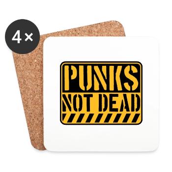 punks not dead Zitat - Untersetzer (4er-Set) - Weiß - Vorne