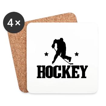 Hockey - Dessous de verre (lot de 4) - blanc - Devant