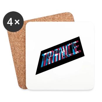 Conception de transe d’effets 3D - Dessous de verre (lot de 4) - blanc - Devant