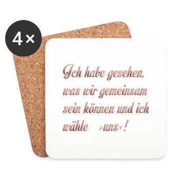 Ich habe gesehen, was wir gemeinsam sein können - Untersetzer (4er-Set) - Weiß - Vorne