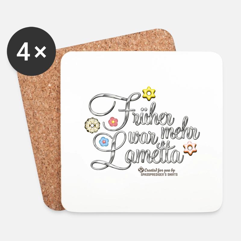 Lametta Früher war mehr Lametta - Untersetzer (4er-Set) - Weiß