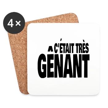 c'était très gênant - Dessous de verre (lot de 4) - blanc - Devant