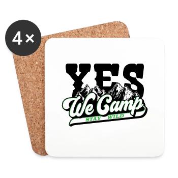 Farben änderbar | Yes We Camp - Untersetzer (4er-Set) - Weiß - Vorne