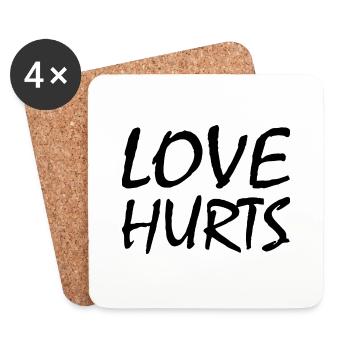 Love hurts - Untersetzer (4er-Set) - Weiß - Vorne