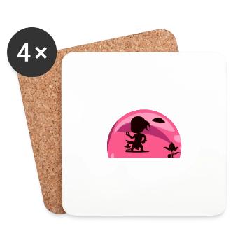 Life here sucks - Coasters (set of 4) - white - Front