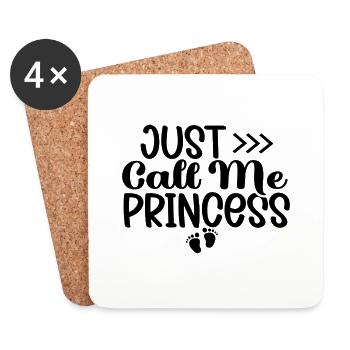 Just Call Me Princess - Coasters (set of 4) - white - Front