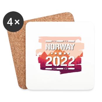 Norway 2022 - Coasters (set of 4) - white - Front